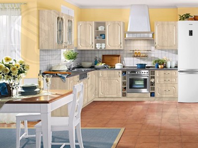 Модульная угловая кухня Базис-Классика (А), цвет клён