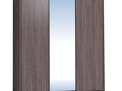 Шкаф-купе 2000 Домашний зеркало/лдсп + шлегель, Ясень Анкор темный
