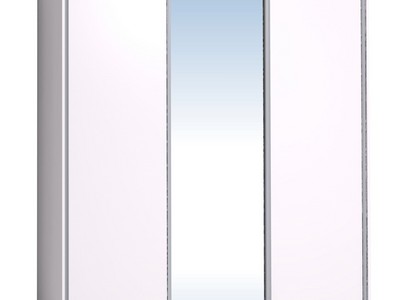 Шкаф-купе 2000 Домашний зеркало/лдсп + шлегель, Белый