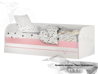 Трио Кровать детская (с подъёмным механизмом) КРП-01, белый/принцесса