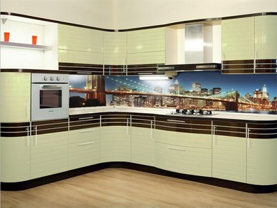 Модульная  кухня Бостон цвет cso14 + шпон эбен